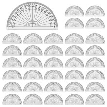 200 Stück Mathematik-Winkelmesser,Kunststoff-Winkelmesser 180 Grad,Winkelmesser-Großpackung für Klassenzimmer,Winkelmesser-Set für Ingenieurwesen