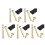 10Ensembles Kit De Fixation En Acier Pour Éventail Pliable DIY 9
