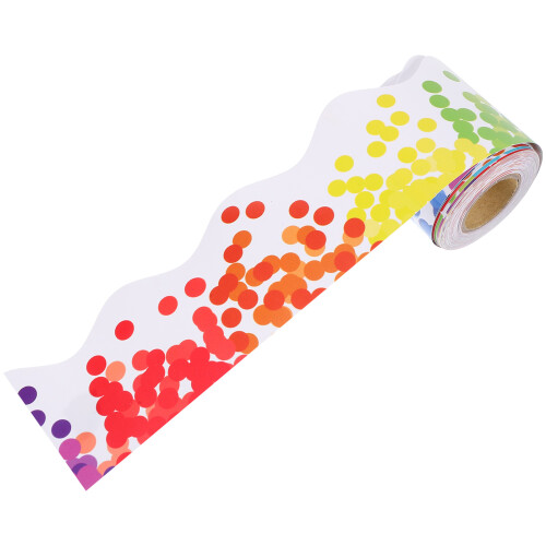 2Pcs Multi Color Classroom Bulletin Board Borders Paper Trim for Decor 2