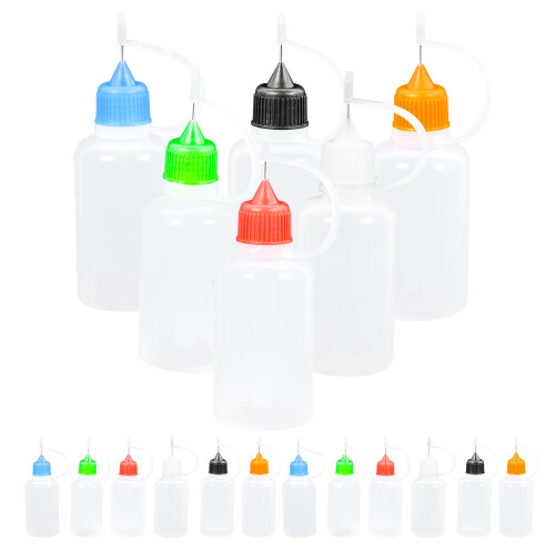 54Pièces Bouteilles Squeeze À Pointe Aiguille Pour Colle Artisanat 2