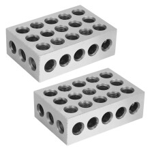4Pcs 25X50X75mm Hardened Steel Blocks 23 Holes Parallel Clamping Block Lathe Tools Precision 0.005mm for Machine Tool
