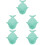 5Pièces Accessoires Bain Silicone Brosse Douce Nettoyage Vert 6
