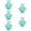 5Pièces Accessoires Bain Silicone Brosse Douce Nettoyage Vert 10