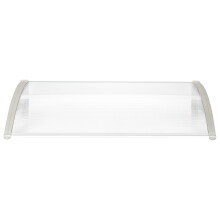 120x80cm Household Door & Window Rain Cover Eaves Canopy White & Gray Bracket