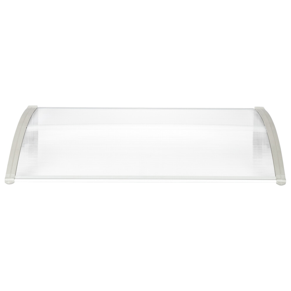 120X80cm Household Door & Window Rain Cover Eaves Canopy White & Gray Bracket 703052544590