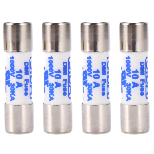 4X Multimeter 10 X 38mm 1000V 10A Cylinder Ceramic Fuse White