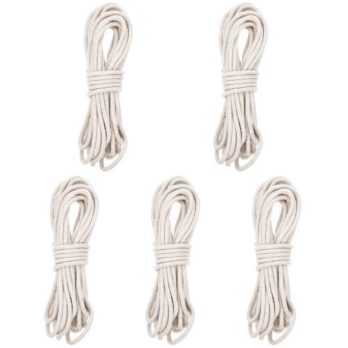 5Rolls White Decorative Cotton Rope for DIY Binding and Craft Projects 1