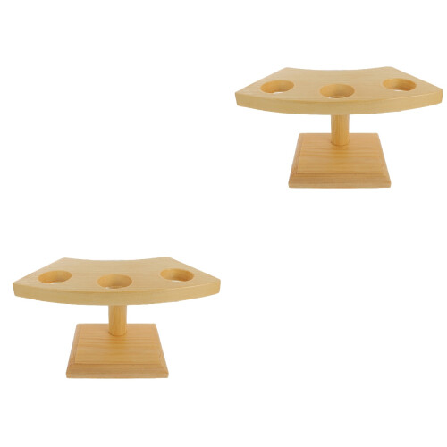 2Pièces Rack En Bois Pour Cônes De Glace Sushi 2