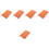 5Pcs Multi-Function Orange Planning Notebook PU Paper Notepad 5