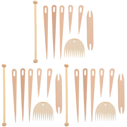24Pièces Kit Main En Bois Beige Pour DIY 2