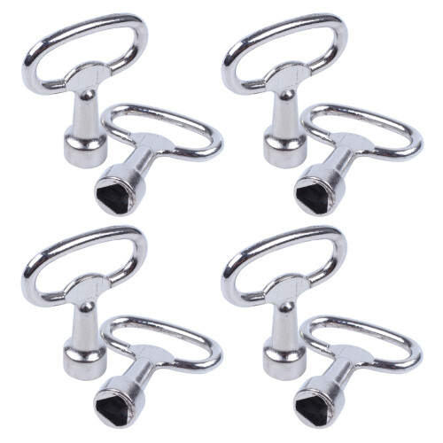 Key Slot for Bolt Triple-Cornered Triangular Metal Panel 8 mm 8Pcs