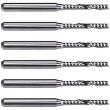 6X, Broca de Fresado En Espiral de Carburo Simple de 2 mm x 15 mm Broca CNC