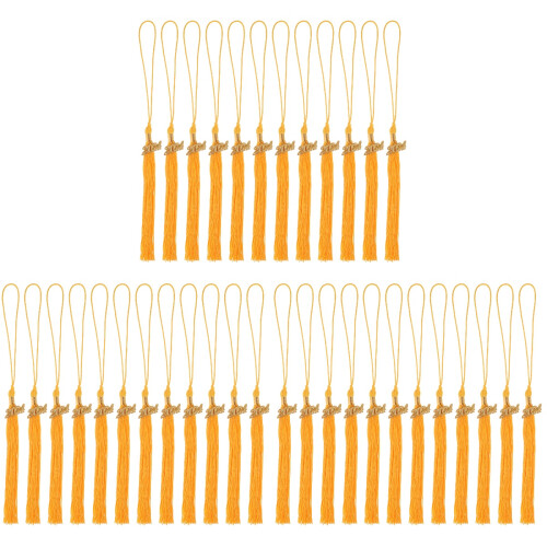 36Pièces Pompons Dorés En Polyester Pour Ornements De Chapeaux 2