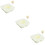 3Pièces Plateau Snack Beige En Silicone Compartiments Pour Verre 9