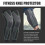 Supports De Genou Élastiques Noir Protection 7