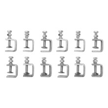 12Pcs C Clamps,U Clamps for Metal Working, Small Desk Clamp with Stable Wide Jaw Opening & Protective Pads/I- Design