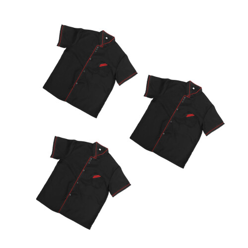 3Pièces Blouse Catering Courte Manche Confortable Et 2