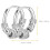 4Pièces Créoles Minimalistes Argentées Dragon Design Mode 11