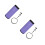 2Pièces Sac De Rangement De Batterie Oxford Violet Robuste 10
