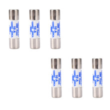 6X Multimeter 10 x 38mm 1000V 10A Cylinder Ceramic Fuse White