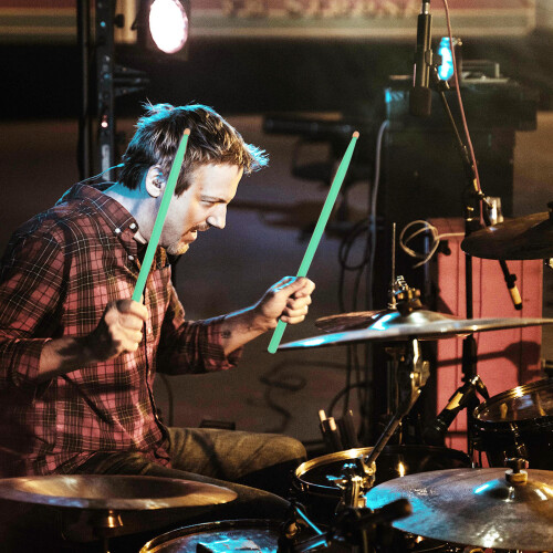4Paren Set Lichtgroene Drumsticks Voor Beginners En Kinderen 2