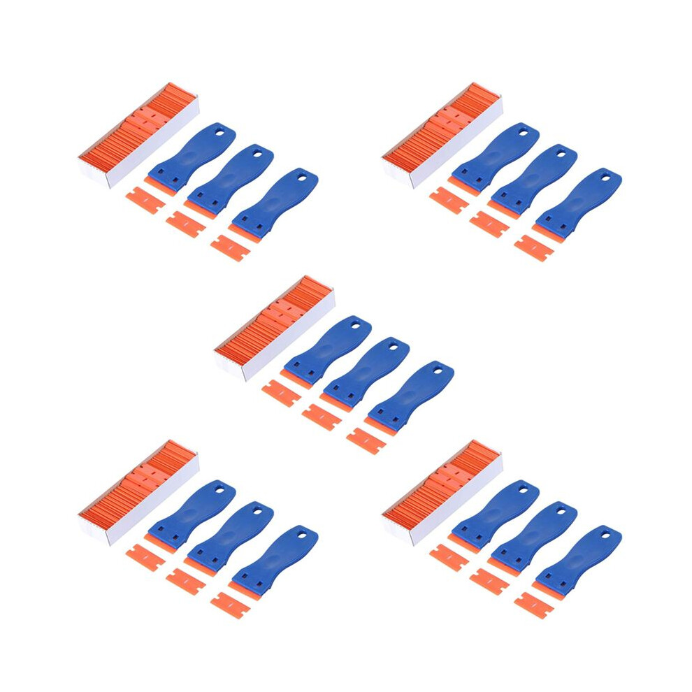 15Pcs Plastic Blade Scrapers & 500 Pcs 1.5 Inch Double Plastic Blades For Auto Window Tint Vinyl Tool 6031891369758