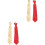4St Glitter Stropdassen Polyester Multifunctioneel Feesten 4