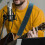Blue Decorative Adjustable Guitar Strap Lightweight Cotton 4