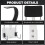 4Pièces Épaule Caisse Claire Blanche En Aluminium Durable 7