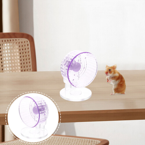 3Sets Violet PVC Hamster Exercise Wheel Silent Running Toy for Pets 2