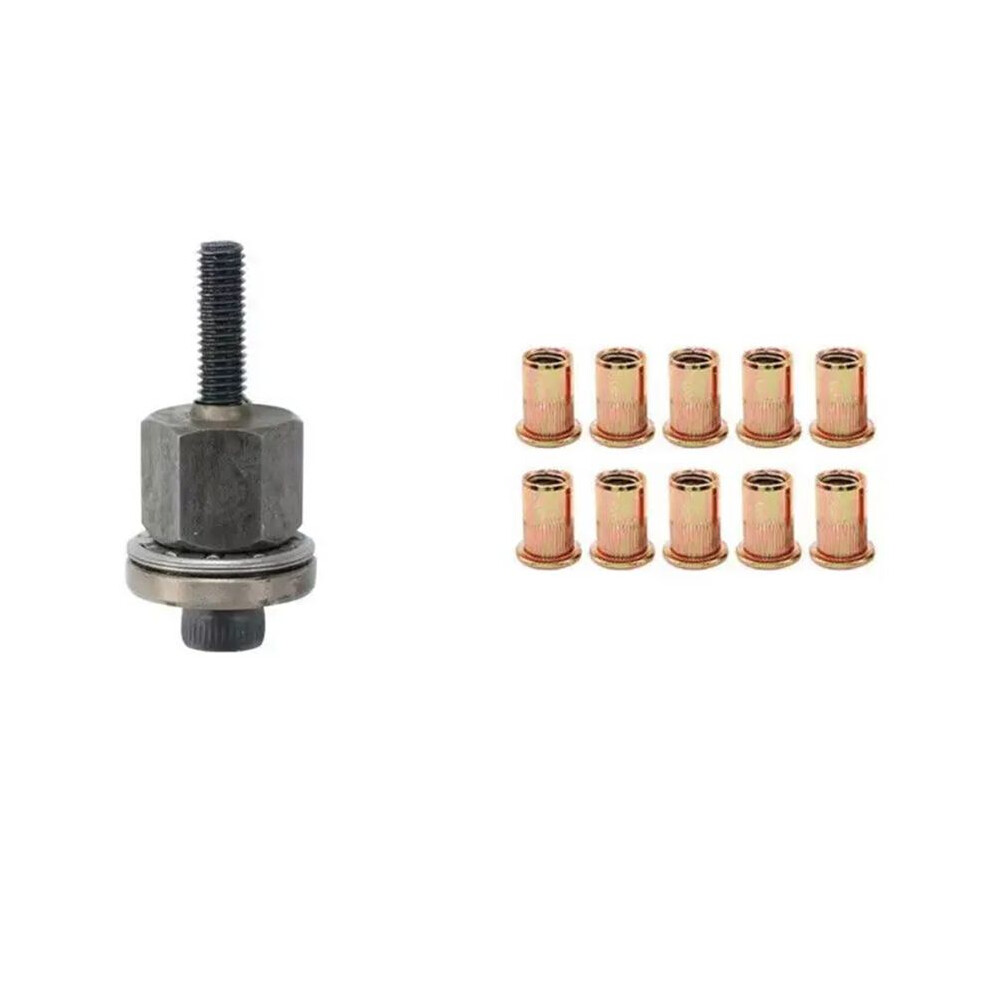 Manual Rivet Screw Riveter Rivet Nut Tool Adapter Metal License Plate Simple Installation 11Pc M5 4711755314590
