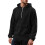 (black, M) Half-Zip Thickened Hoodie with Patch Pockets 1