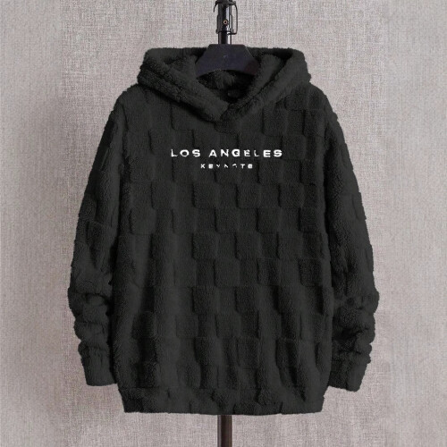 (Navy blue, XXL) Kapuzenpullover aus Lammwolle: Lässiger Pullover mit Kapuze in lockerer Passform 2