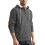 (Dark gray, M) Herren-Kapuzenpullover mit Stickerei, Jacquard-Pullover, dick gefüttert für Herbst und Winter 1