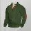 (military green, M) Autumn/Winter Men's Jacquard Knit Pullover Button-Up Sweatshirt 1