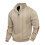 (Khaki 2, L) Autumn/Winter Men's Jacquard Knit Pullover Button-Up Sweatshirt 1