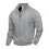 (Light Gray 2, S) Autumn/Winter Men's Jacquard Knit Pullover Button-Up Sweatshirt 1