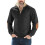 (black, XL) Felpa da uomo a maniche lunghe con mezza zip e ricamo patchwork retrò 1