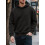 (black, L) Men's Plus Size Thickened Jacquard Hooded Sweatshirt 1