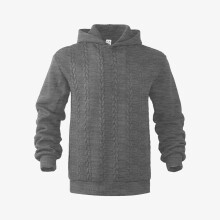 (Dark gray, L) Sweat à capuche uni pour homme, collection automne/hiver 2026
