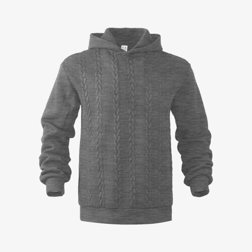 (Dark gray, S) 2026 Autumn/Winter Men's Solid Color Hoodie Pullover Sweatshirt