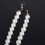 2X Charm Pearl Necklace w. Metal Clasp 7