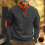 (Light gray, L) TK Color Block bestickter Fleece-Pullover 2