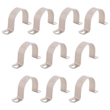 10 PCS 2 Inch 50mm Heavy Duty U-Tube Strap Clamp-2 Hole,U-Bracket Pipe Strap Clamp Hanger Fastener Tube Tension Clips