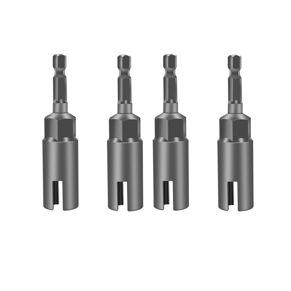 4 Pack Deep Power Wing Nut Driver, Slot Wing Nuts Drill Bit Socket, Wrenches Tools Set 1/4 Inch Hex Shank 6032797426934