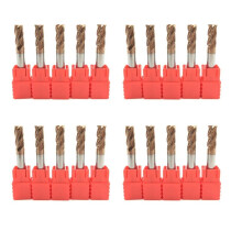 20 Picèces Séries 6mm Fraises en Carbure Une 4 Cannelures Fraise de Commande Numérique Fraisage Entaillage Profilage Fraises en Spirale