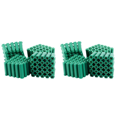 Mounting Screws Green 6 mm Non-Slip Plastic Dowel 200 Pieces