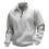 (White 1, M) Autumn/Winter Men's Jacquard Knit Pullover Button-Up Sweatshirt 1