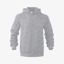 (Light gray, L) Felpa con cappuccio tinta unita da uomo autunno/inverno 2026