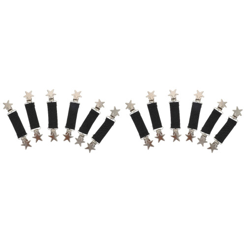 12St Elastische Handschoenclips Zwart En Sjaals 2
